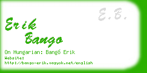 erik bango business card
