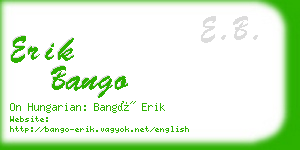 erik bango business card